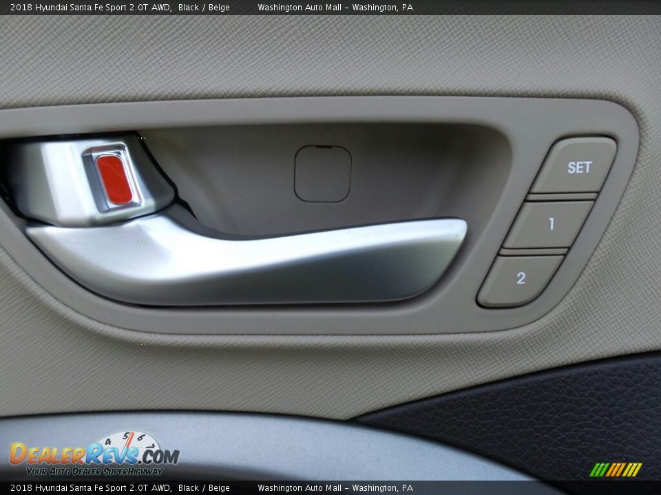 2018 Hyundai Santa Fe Sport 2.0T AWD Black / Beige Photo #16