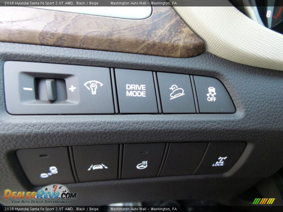 2018 Hyundai Santa Fe Sport 2.0T AWD Black / Beige Photo #18