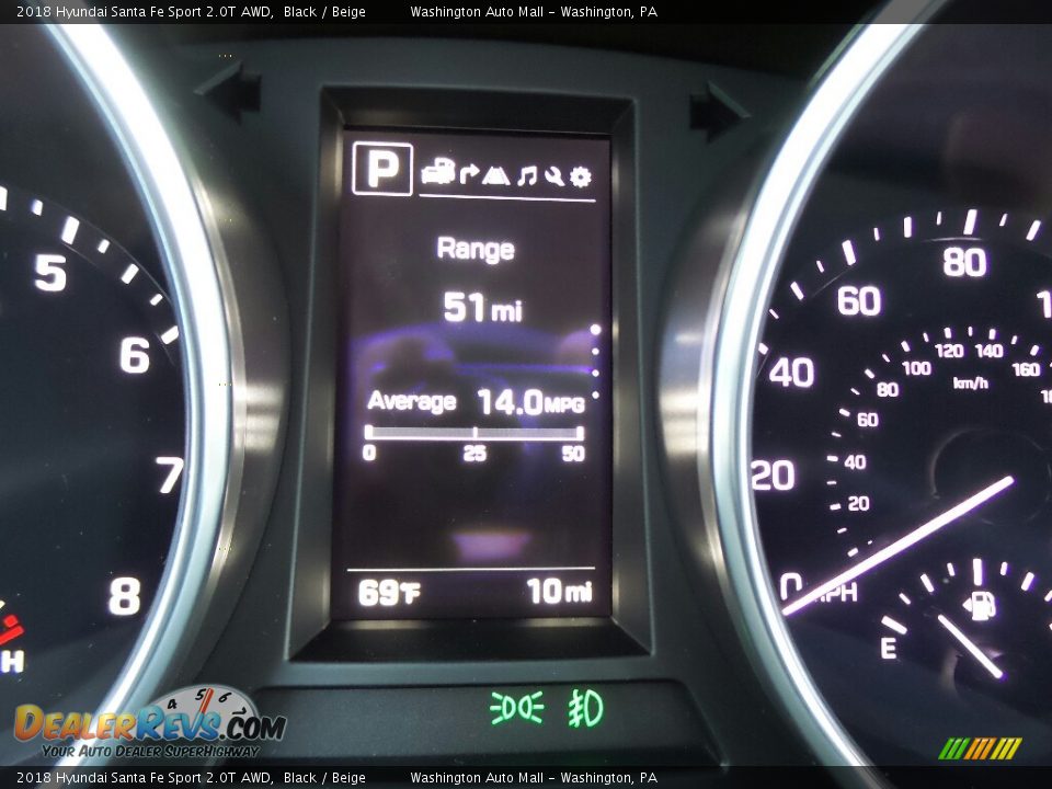 2018 Hyundai Santa Fe Sport 2.0T AWD Black / Beige Photo #19