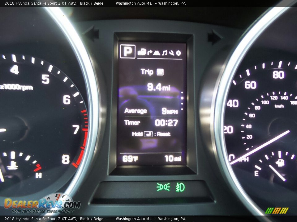 2018 Hyundai Santa Fe Sport 2.0T AWD Black / Beige Photo #20