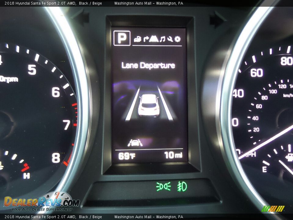 2018 Hyundai Santa Fe Sport 2.0T AWD Black / Beige Photo #22