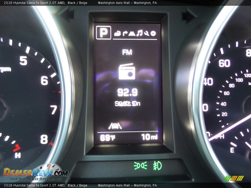 2018 Hyundai Santa Fe Sport 2.0T AWD Black / Beige Photo #23