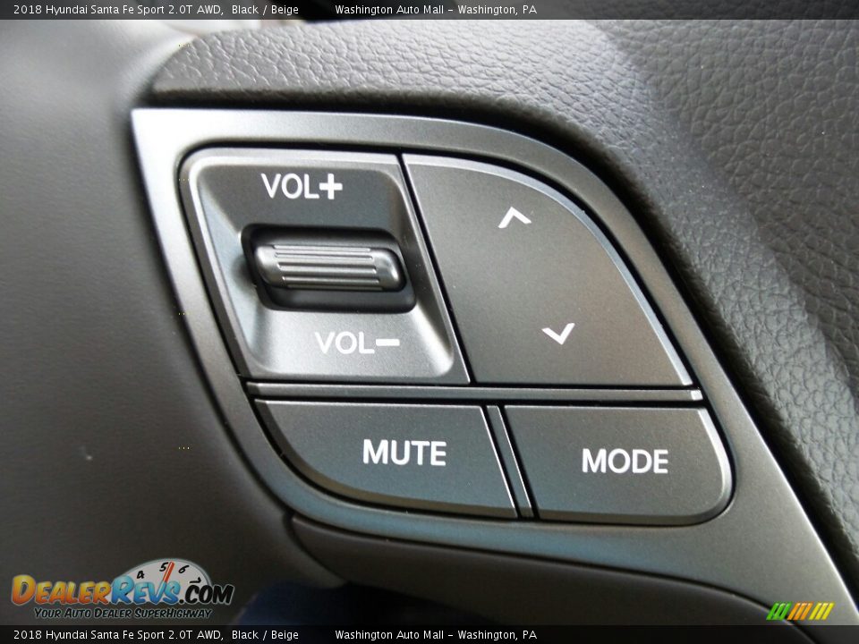 2018 Hyundai Santa Fe Sport 2.0T AWD Black / Beige Photo #26