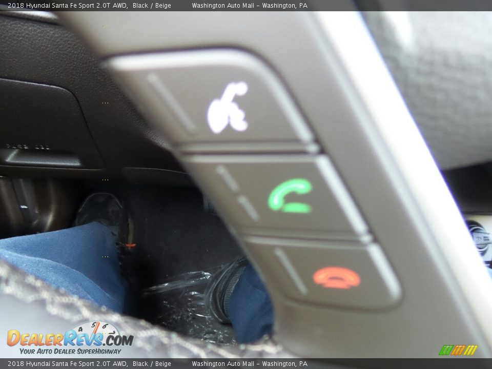 2018 Hyundai Santa Fe Sport 2.0T AWD Black / Beige Photo #27