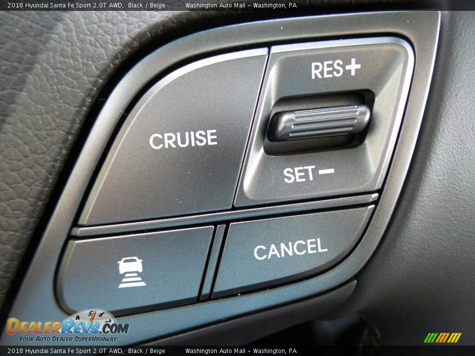 2018 Hyundai Santa Fe Sport 2.0T AWD Black / Beige Photo #29