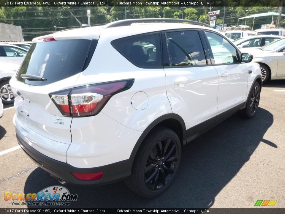 2017 Ford Escape SE 4WD Oxford White / Charcoal Black Photo #2