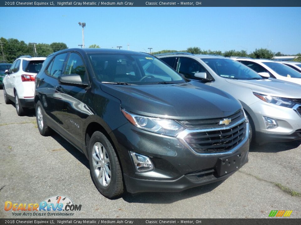 2018 Chevrolet Equinox LS Nightfall Gray Metallic / Medium Ash Gray Photo #3