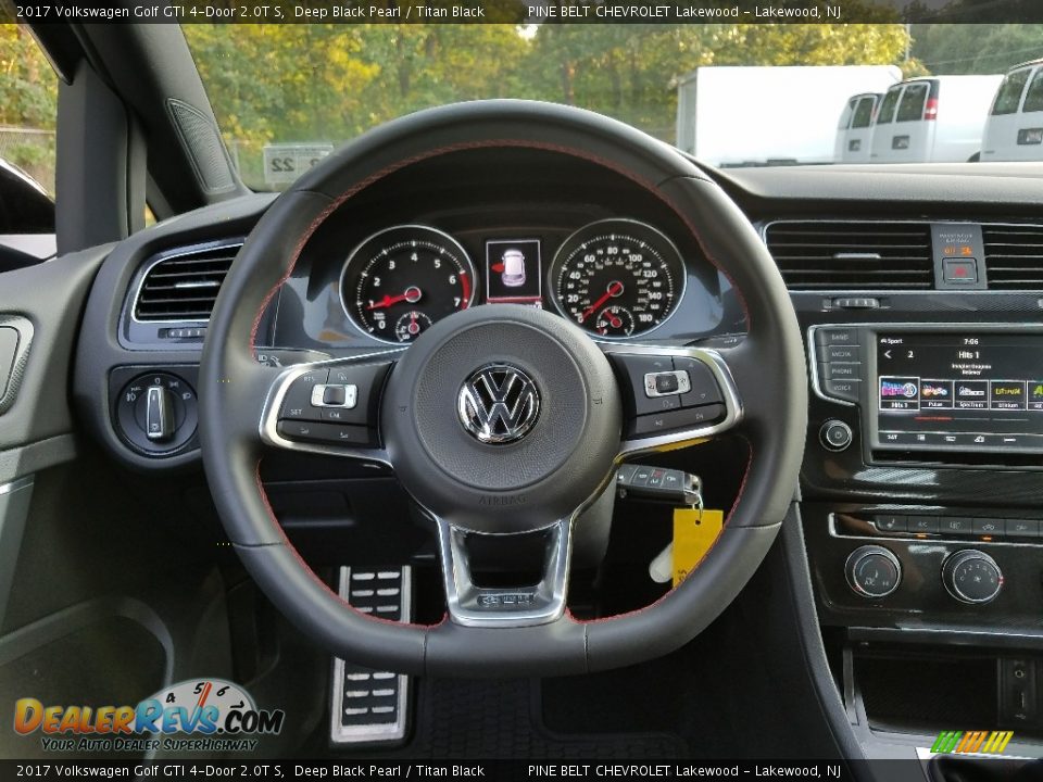 2017 Volkswagen Golf GTI 4-Door 2.0T S Deep Black Pearl / Titan Black Photo #16