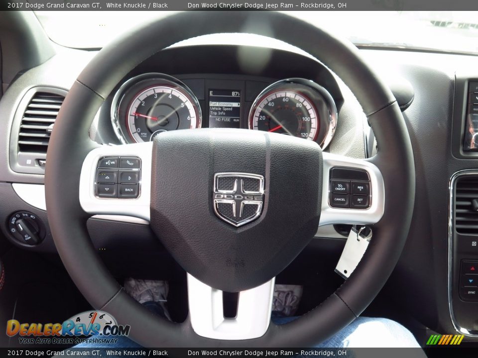 2017 Dodge Grand Caravan GT White Knuckle / Black Photo #9