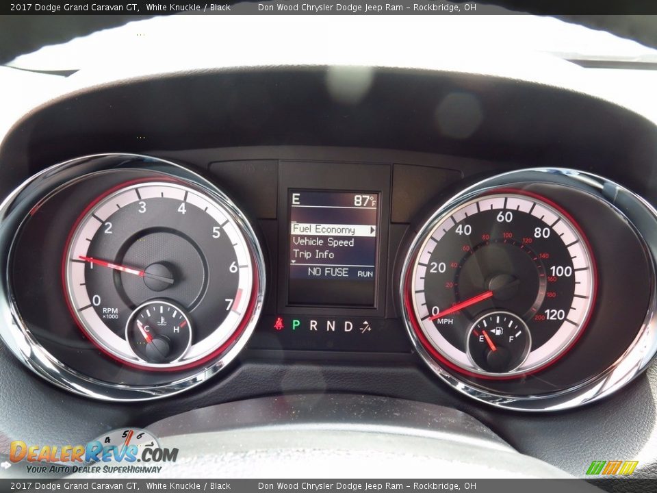 2017 Dodge Grand Caravan GT White Knuckle / Black Photo #10