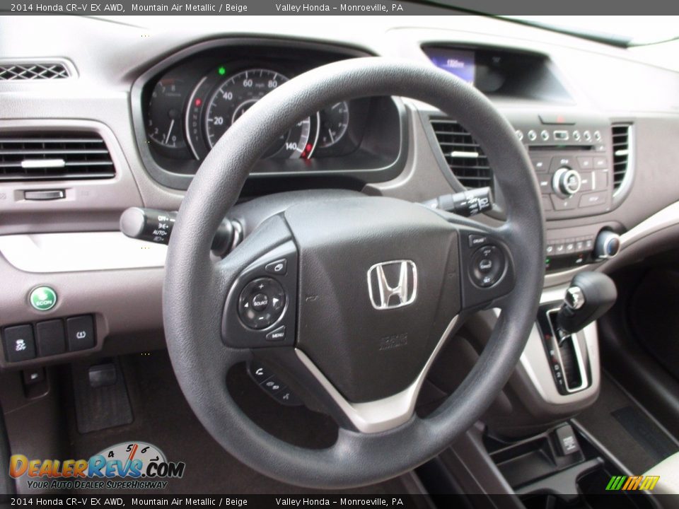 2014 Honda CR-V EX AWD Mountain Air Metallic / Beige Photo #15