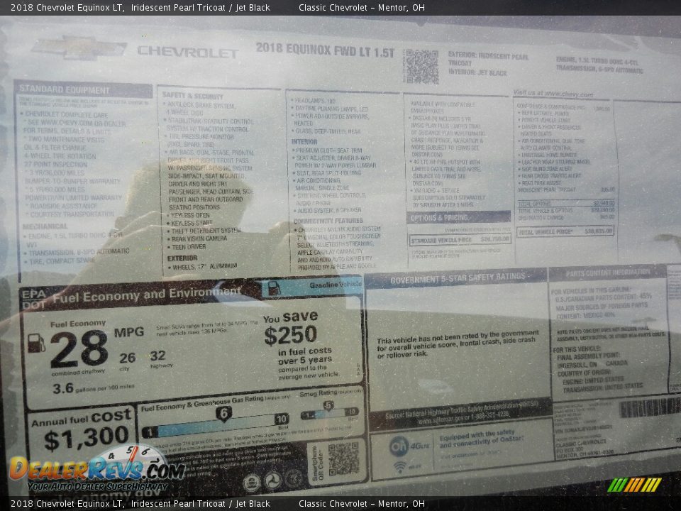 2018 Chevrolet Equinox LT Iridescent Pearl Tricoat / Jet Black Photo #6