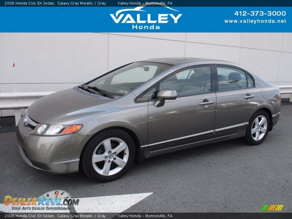 2008 Honda Civic EX Sedan Galaxy Gray Metallic / Gray Photo #1