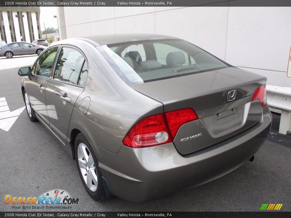 2008 Honda Civic EX Sedan Galaxy Gray Metallic / Gray Photo #3