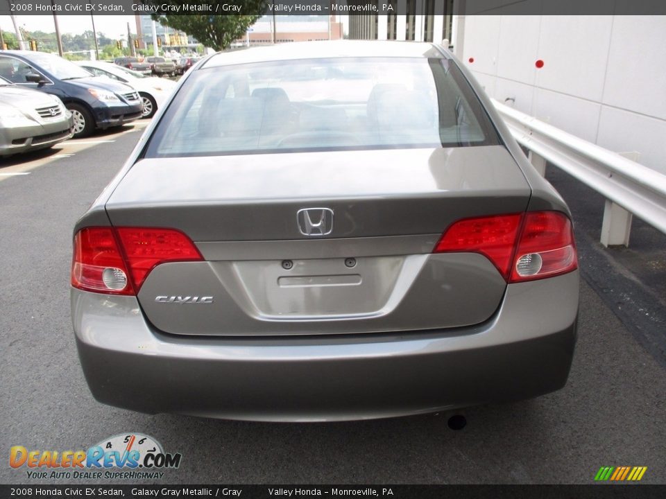 2008 Honda Civic EX Sedan Galaxy Gray Metallic / Gray Photo #4
