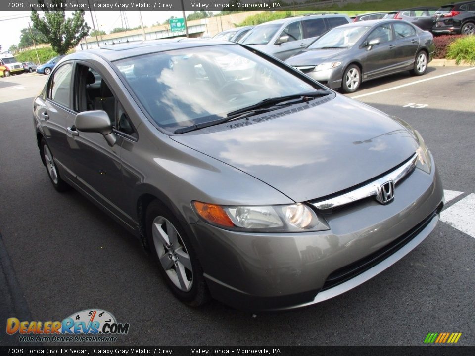 2008 Honda Civic EX Sedan Galaxy Gray Metallic / Gray Photo #7