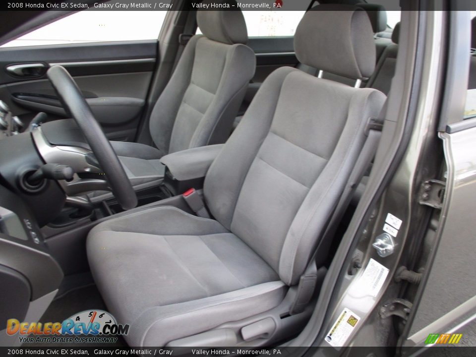 2008 Honda Civic EX Sedan Galaxy Gray Metallic / Gray Photo #12