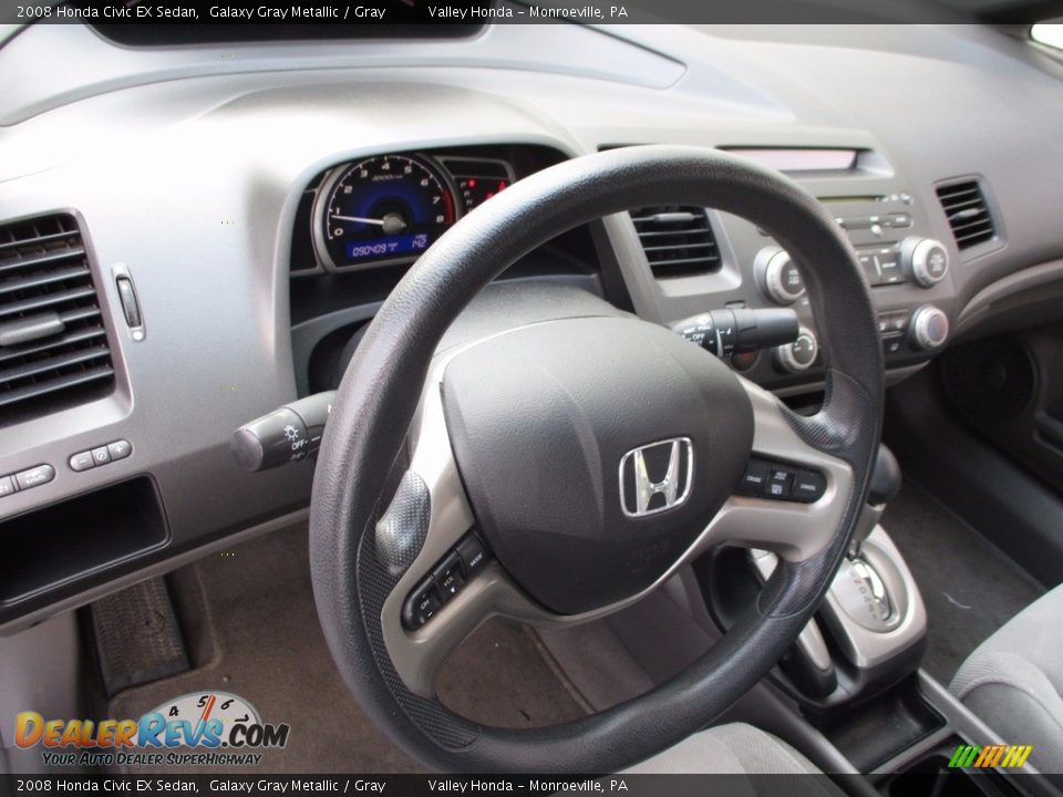 2008 Honda Civic EX Sedan Galaxy Gray Metallic / Gray Photo #14
