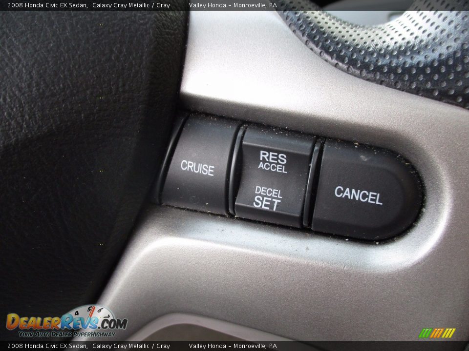 2008 Honda Civic EX Sedan Galaxy Gray Metallic / Gray Photo #17