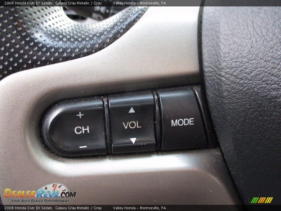 2008 Honda Civic EX Sedan Galaxy Gray Metallic / Gray Photo #18