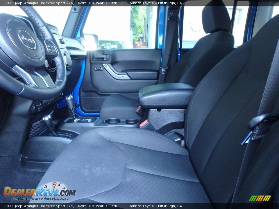 2015 Jeep Wrangler Unlimited Sport 4x4 Hydro Blue Pearl / Black Photo #6