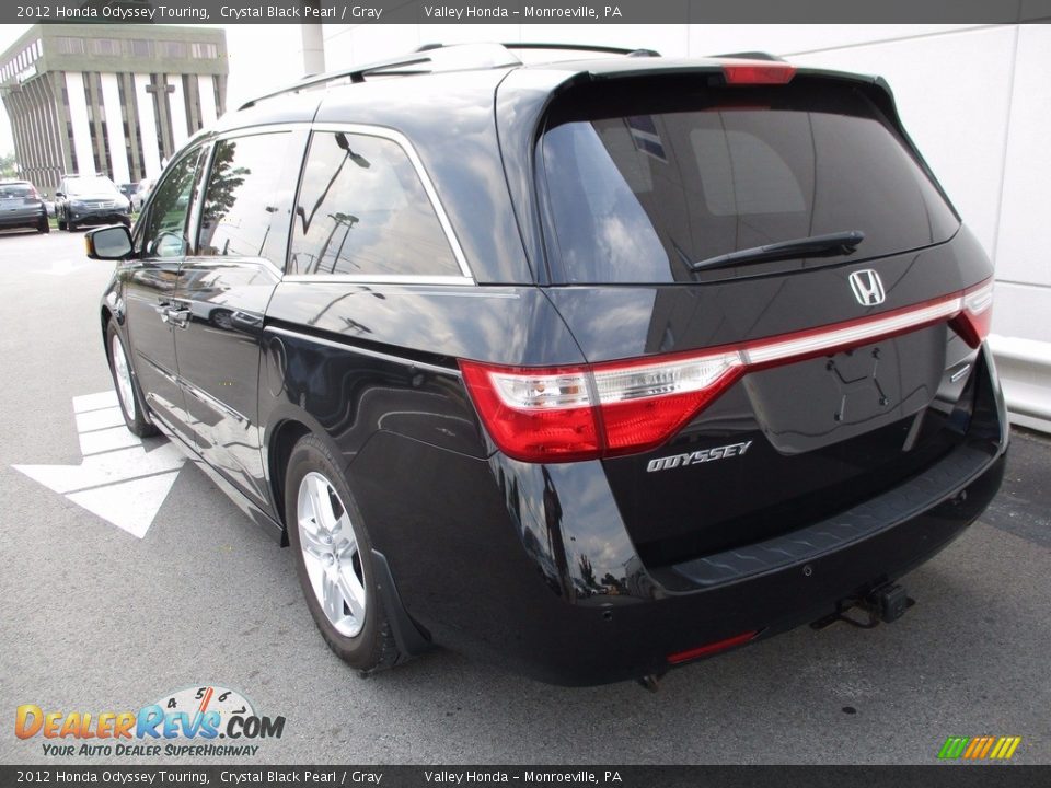 2012 Honda Odyssey Touring Crystal Black Pearl / Gray Photo #3