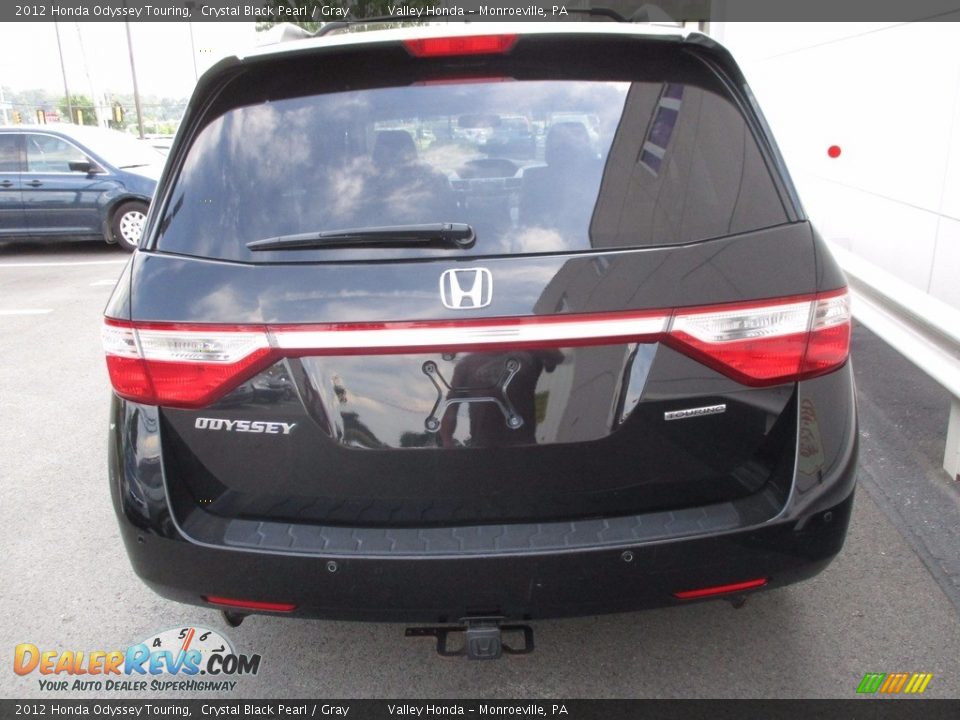 2012 Honda Odyssey Touring Crystal Black Pearl / Gray Photo #4