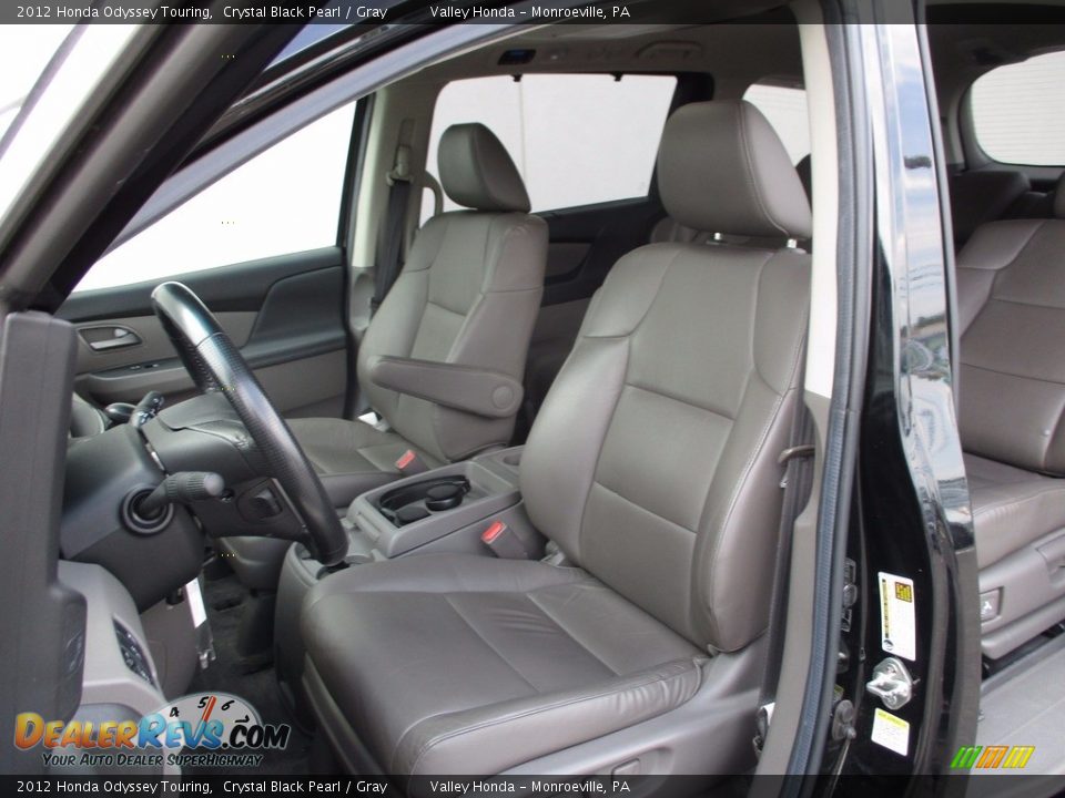 2012 Honda Odyssey Touring Crystal Black Pearl / Gray Photo #11
