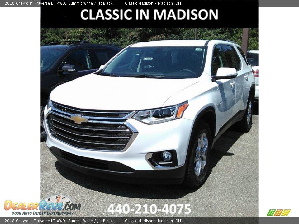 2018 Chevrolet Traverse LT AWD Summit White / Jet Black Photo #1