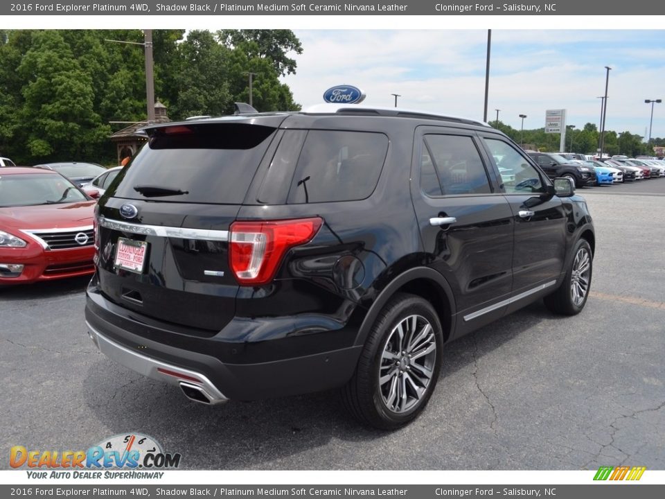 2016 Ford Explorer Platinum 4WD Shadow Black / Platinum Medium Soft Ceramic Nirvana Leather Photo #3