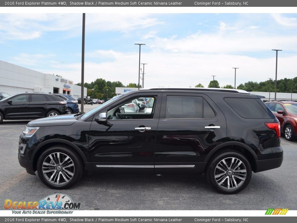 2016 Ford Explorer Platinum 4WD Shadow Black / Platinum Medium Soft Ceramic Nirvana Leather Photo #5