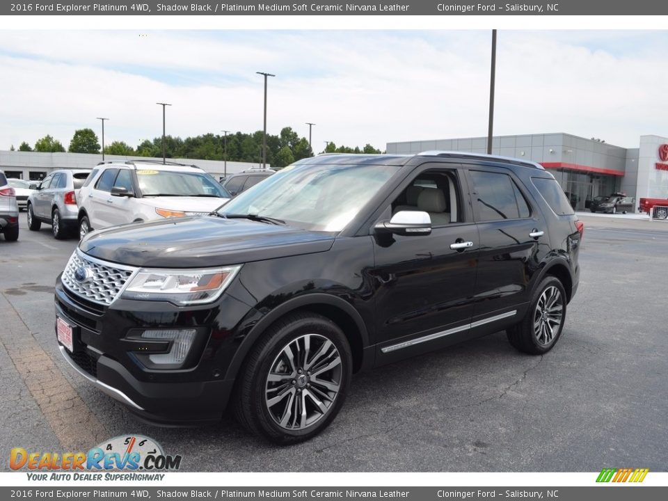2016 Ford Explorer Platinum 4WD Shadow Black / Platinum Medium Soft Ceramic Nirvana Leather Photo #6