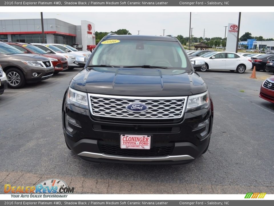 2016 Ford Explorer Platinum 4WD Shadow Black / Platinum Medium Soft Ceramic Nirvana Leather Photo #7