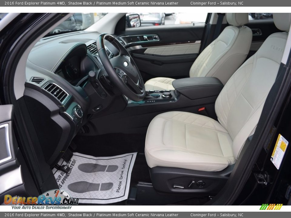 2016 Ford Explorer Platinum 4WD Shadow Black / Platinum Medium Soft Ceramic Nirvana Leather Photo #9