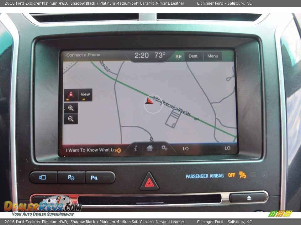 2016 Ford Explorer Platinum 4WD Shadow Black / Platinum Medium Soft Ceramic Nirvana Leather Photo #20