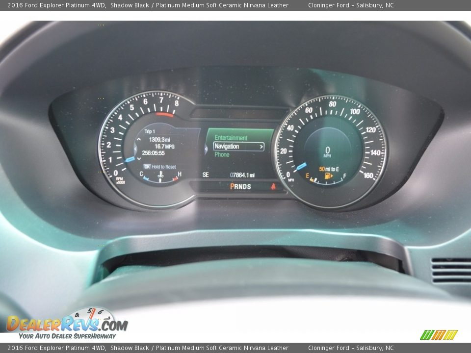 2016 Ford Explorer Platinum 4WD Shadow Black / Platinum Medium Soft Ceramic Nirvana Leather Photo #27
