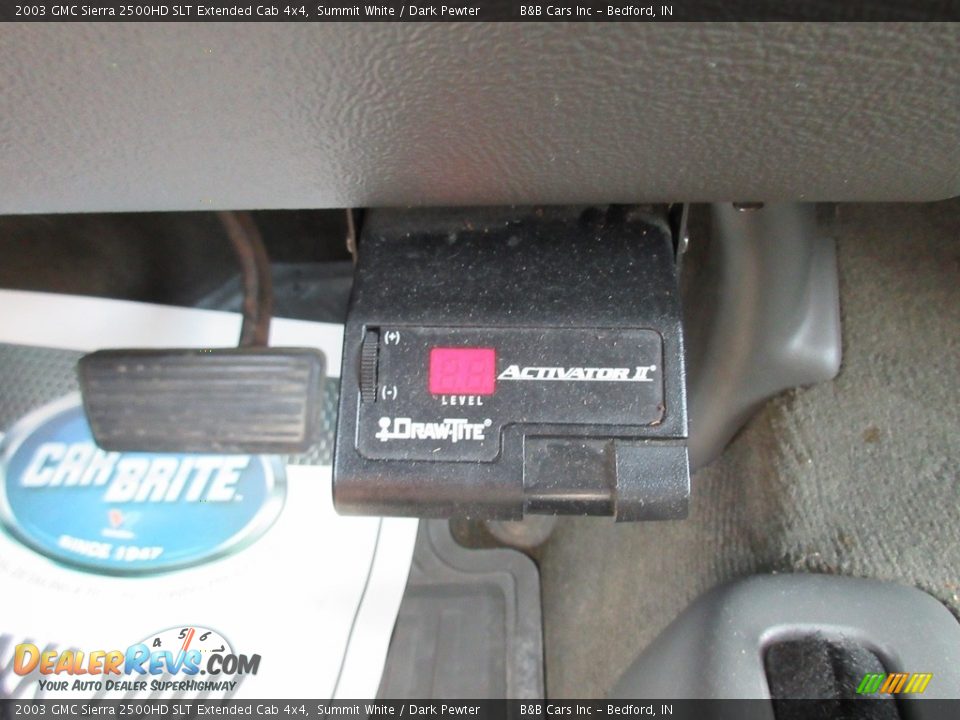2003 GMC Sierra 2500HD SLT Extended Cab 4x4 Summit White / Dark Pewter Photo #33