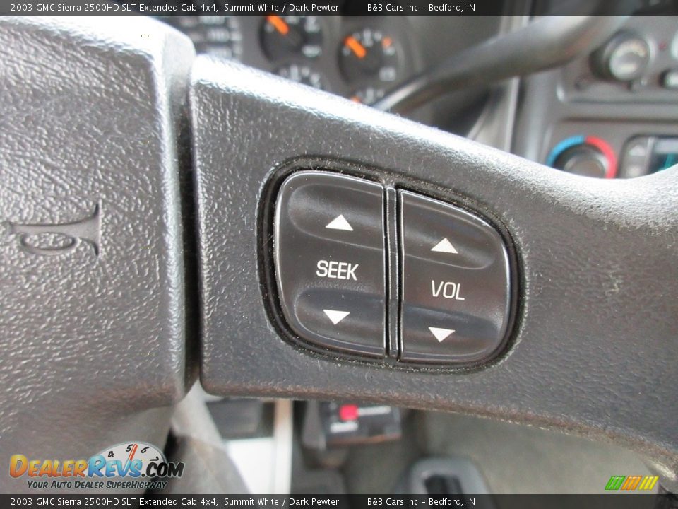 2003 GMC Sierra 2500HD SLT Extended Cab 4x4 Summit White / Dark Pewter Photo #36