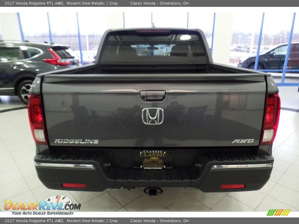 2017 Honda Ridgeline RTL AWD Modern Steel Metallic / Gray Photo #4