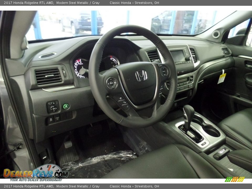 2017 Honda Ridgeline RTL AWD Modern Steel Metallic / Gray Photo #7