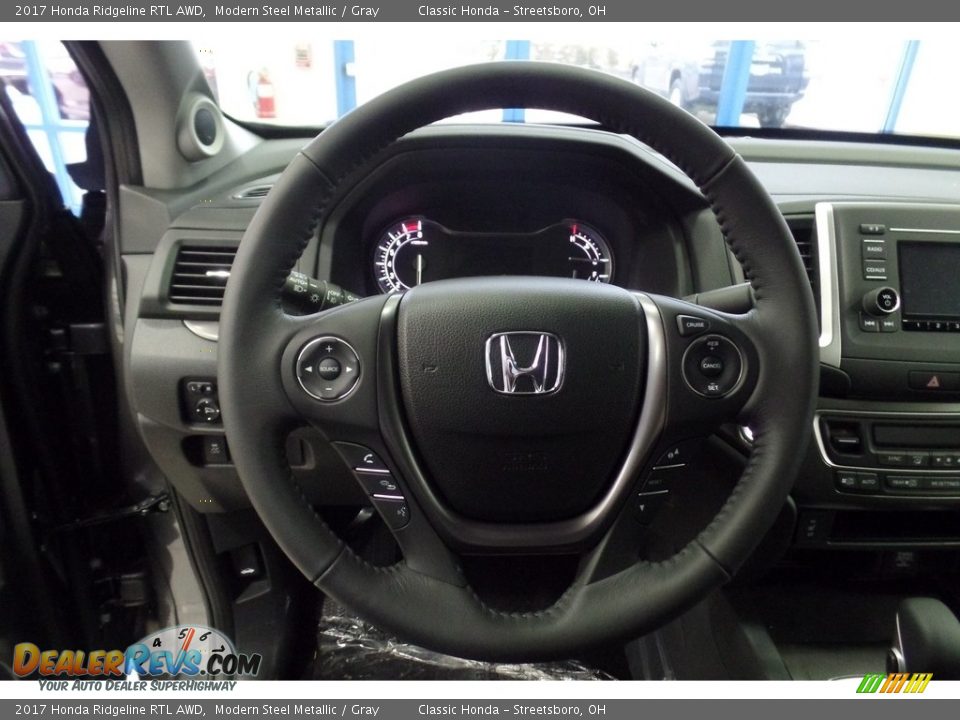 2017 Honda Ridgeline RTL AWD Modern Steel Metallic / Gray Photo #10