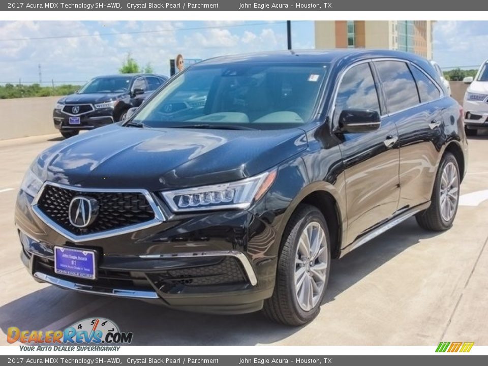 2017 Acura MDX Technology SH-AWD Crystal Black Pearl / Parchment Photo #3
