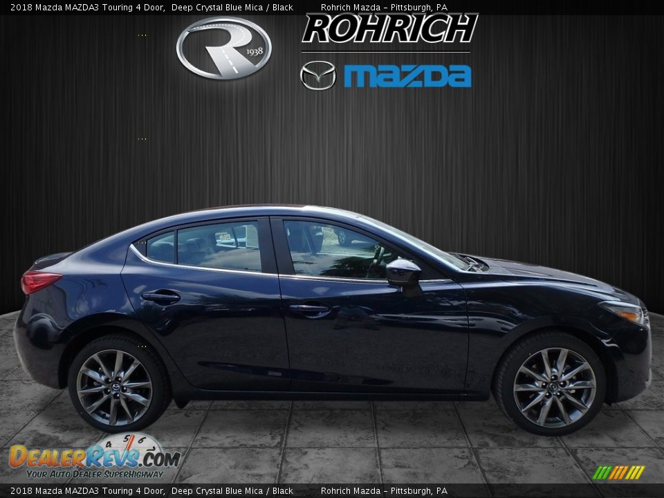 2018 Mazda MAZDA3 Touring 4 Door Deep Crystal Blue Mica / Black Photo #2
