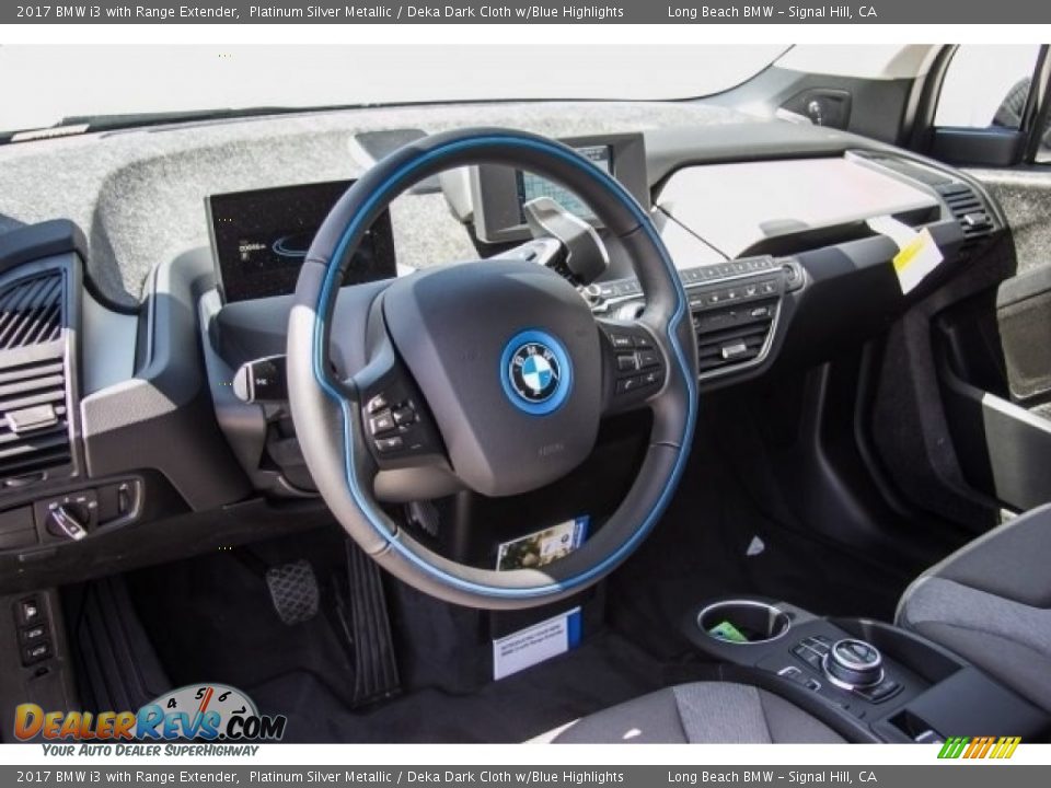 2017 BMW i3 with Range Extender Platinum Silver Metallic / Deka Dark Cloth w/Blue Highlights Photo #6