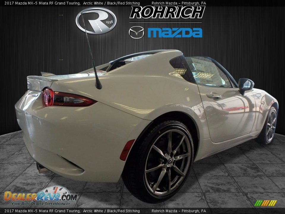 2017 Mazda MX-5 Miata RF Grand Touring Arctic White / Black/Red Stitching Photo #2
