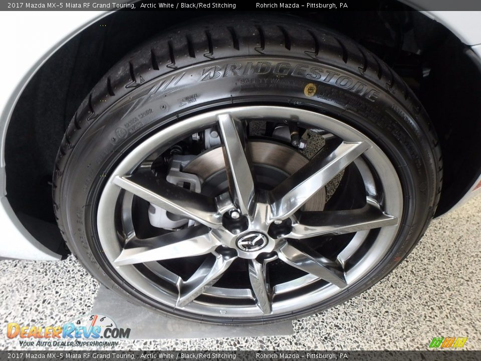 2017 Mazda MX-5 Miata RF Grand Touring Arctic White / Black/Red Stitching Photo #5