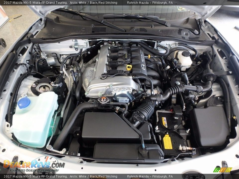 2017 Mazda MX-5 Miata RF Grand Touring Arctic White / Black/Red Stitching Photo #6