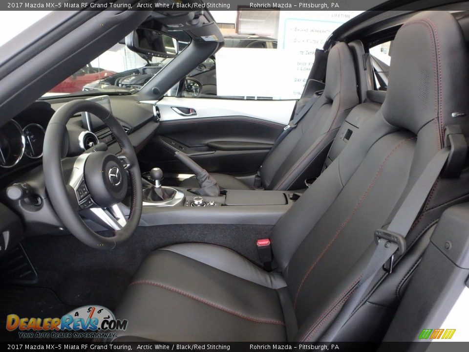 2017 Mazda MX-5 Miata RF Grand Touring Arctic White / Black/Red Stitching Photo #7