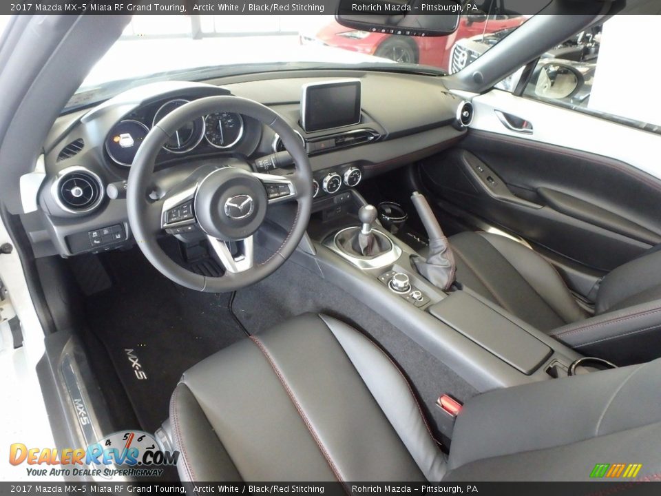 2017 Mazda MX-5 Miata RF Grand Touring Arctic White / Black/Red Stitching Photo #8