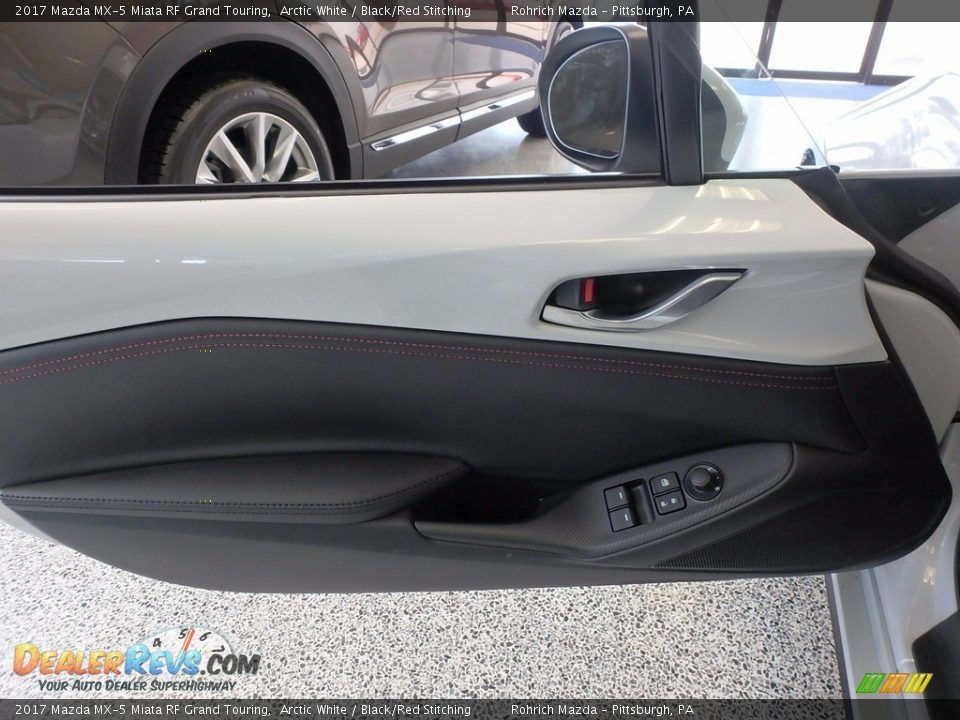 2017 Mazda MX-5 Miata RF Grand Touring Arctic White / Black/Red Stitching Photo #9